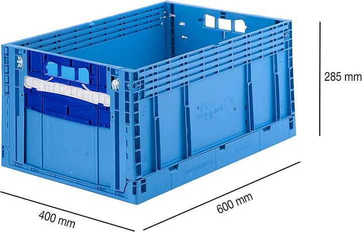 Produktbild Schäfer Shop Faltkasten im EURO-Mass ECT 6285 GL 2SK, ohne Deckel, 55,8 l