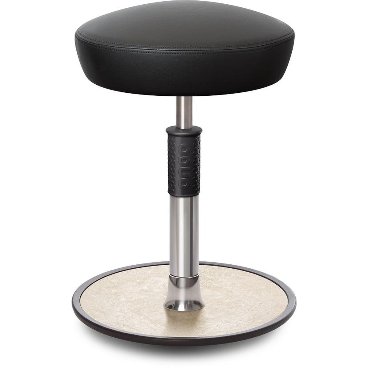 Ongo, Bürostuhl, Sitz- Stehhocker Free Regular Hutsitz skai Kunstleder schwarz chrom /creme