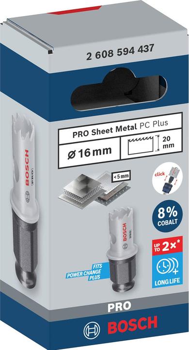 Productafbeelding Bosch Professional Zubehör PRO Plaatmetaal PC Plus gatenzaag, 16 mm (16 mm)