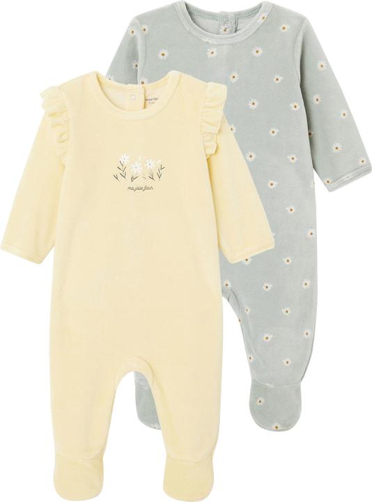 Produktbild Vertbaudet 2er-Pack Baby Samt-Strampler Oeko-Tex (62)