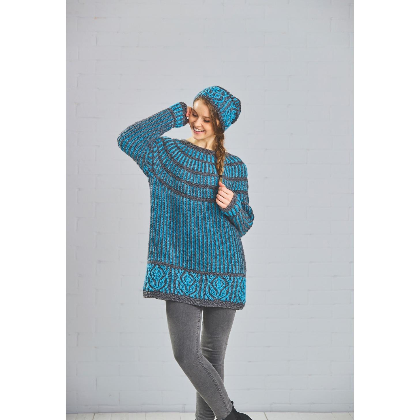 Thumbnail - Woolly Hugs Reliefpatent stricken, Ratgeber von Veronika Hug