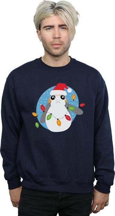 Immagine prodotto Star Wars The Last Jedi Porg Christmas Lights Felpa Uomo (L)