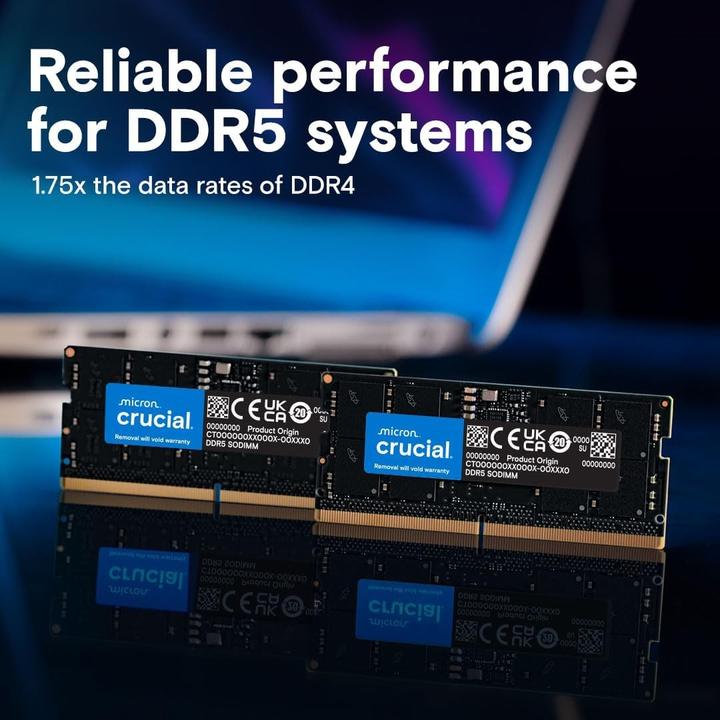 Immagine prodotto Crucial CT2K32G56C46S5 (2 x 32GB, 5600 MHz, RAM DDR5, SO-DIMM)
