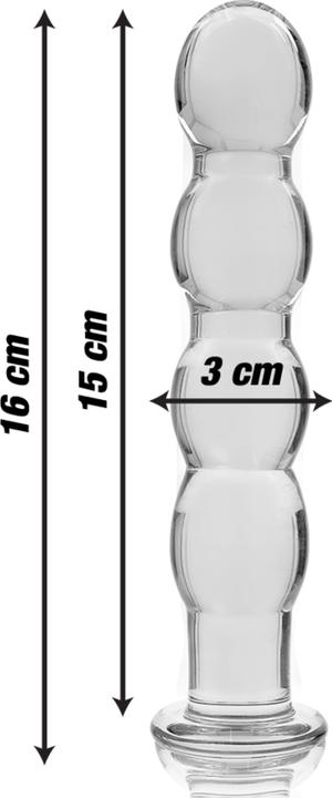 Actual product image Ibiza NEBULA SERIES BY ™ - MODEL 10 DILDO BOROSILICATE GLASS 16.5 X 3.5 CM CLEAR