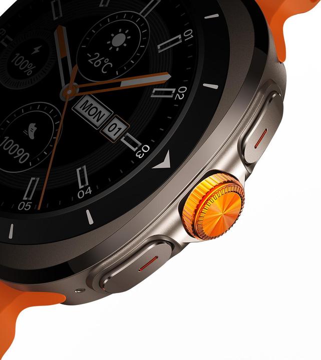 Actual product image Joyroom Venture Series JR-FV2 Smart Watch (Answer/Make Call) - Vitality Orange (47.50 mm)