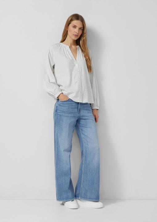 Immagine prodotto s.Oliver Bluse Geraffte Bluse im Relaxed Fit mit durchgehender Knopfleiste (32)