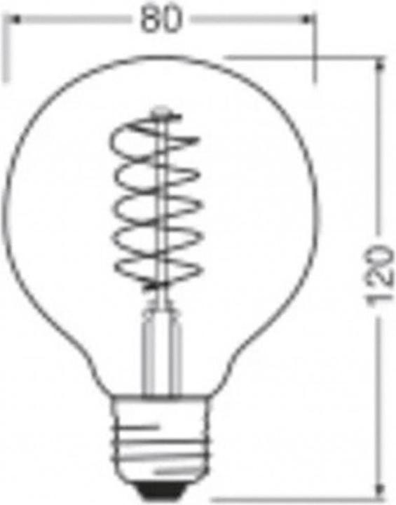 Produktbild Osram LED-Vintage-Lampe (E27, 7.80 W, 360 lm, 4 x, G)