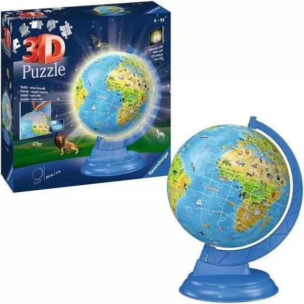 Actual product image Ravensburger Children globe with light (180 pieces)