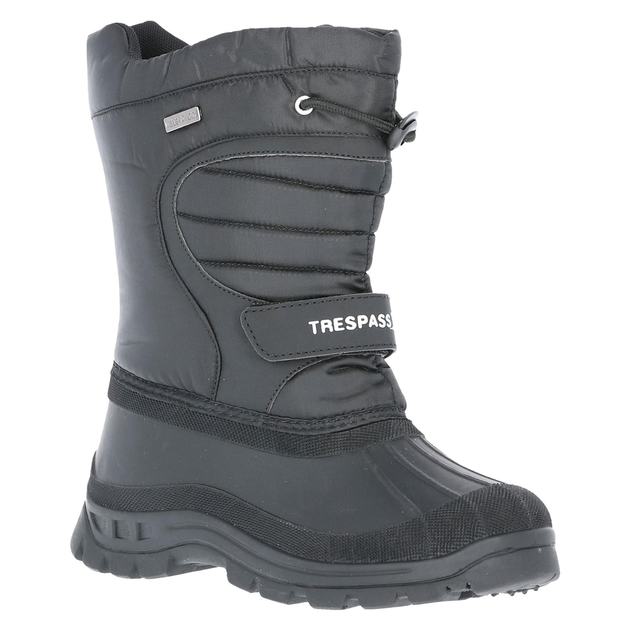 Trespass, Herren, Boots + Stiefel, Dodo Schnee Stiefel Wasser Abweisend, Schwarz, (32)