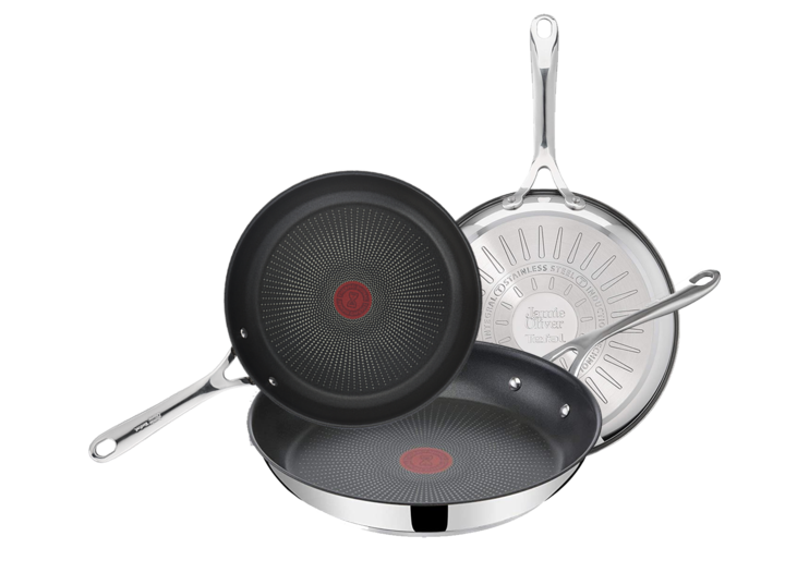 Produktbild Tefal Jamie Oliver Cook's Direct on Set (28 cm, Pfannenset + Topfset, Edelstahl)