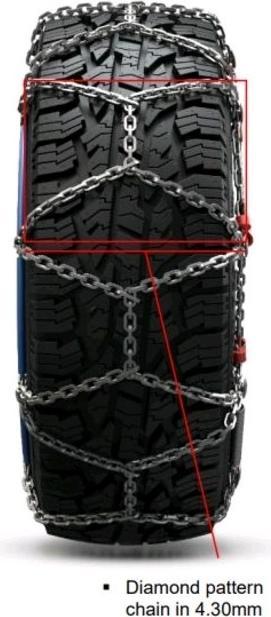Actual product image König Chain ThuleKönig XD16 PRO 279 snow chains