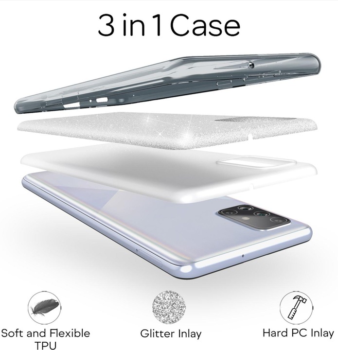 Produktbild Nalia Glitzer Hülle (Samsung Galaxy A71)
