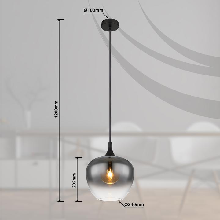 Produktbild Globo Hängeleuchte Maxy schwarz farben 1xE27 (E27)