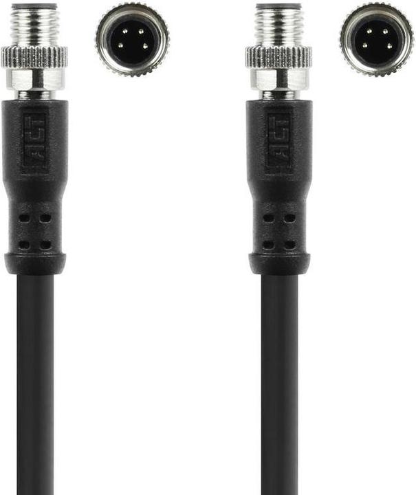 Produktbild ACT Industrial 5.00 meters Sensor cable M8A 4-pin male to M8A 4-pin male, Ultraflex Xtreme TPE cable, sh