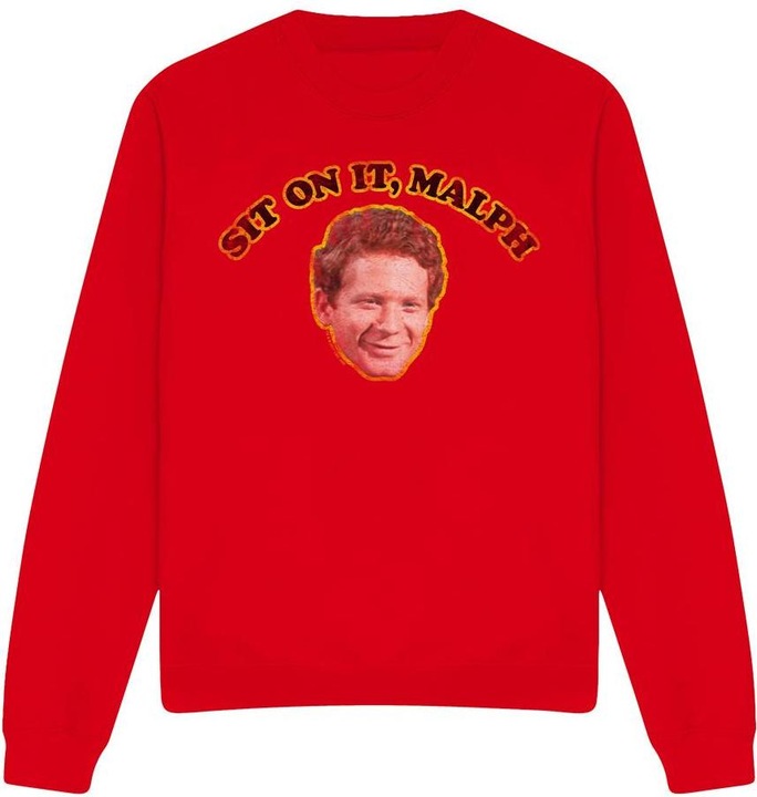 Actual product image Happy Days Unisex Adult Sit on it Malph Sweatshirt (S)