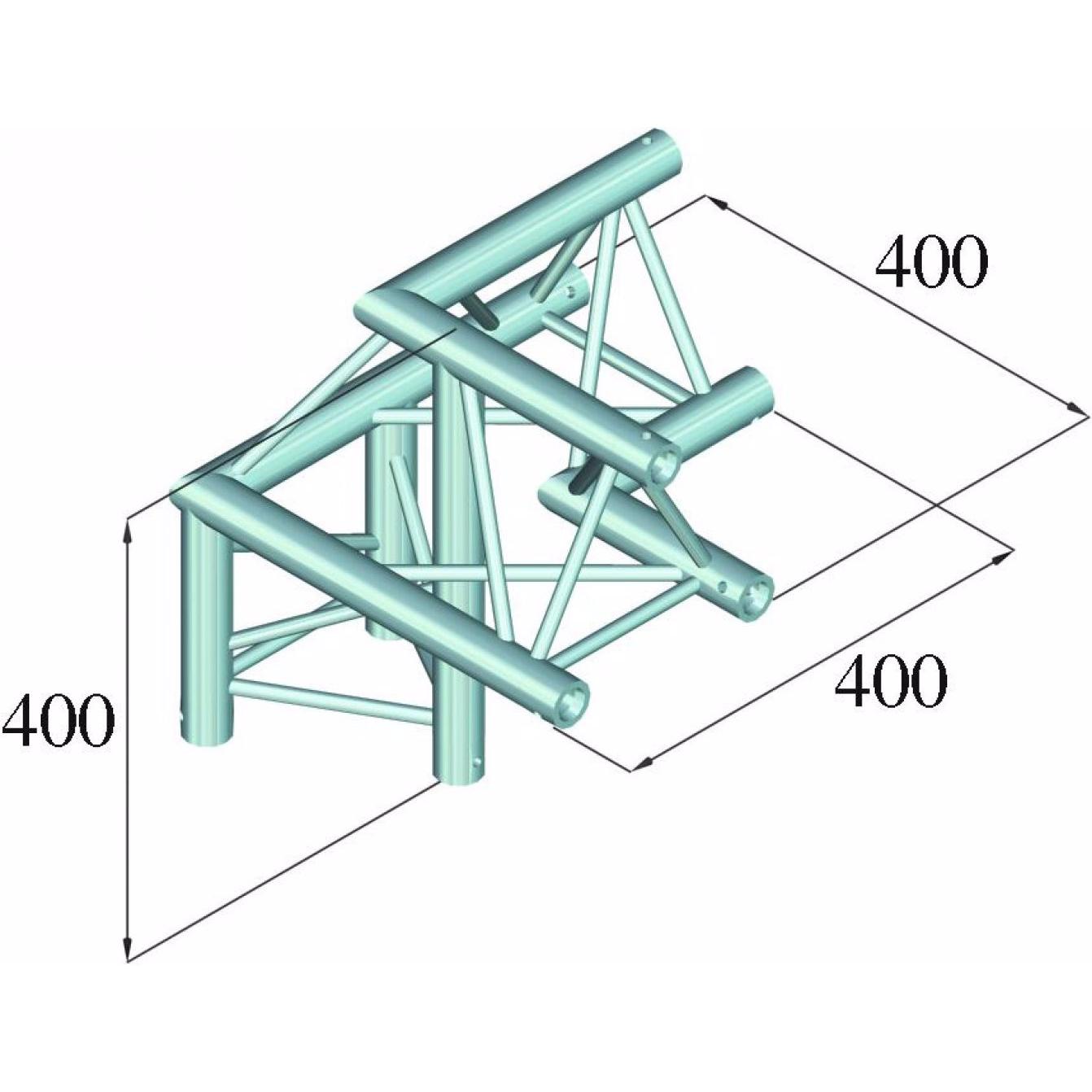 Thumbnail - Alutruss DECOLOCK DQ3-PAL31 3-Punkt Traverse 3-Weg-Ecke 90, Montage Lichttechnik