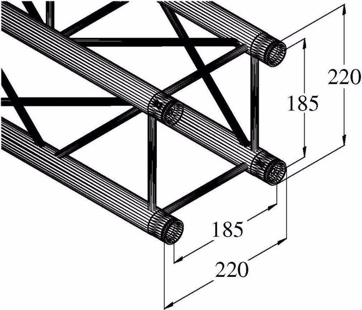 Image du produit Alutruss DECOLOCK DQ4-3000 Traverse 4 points