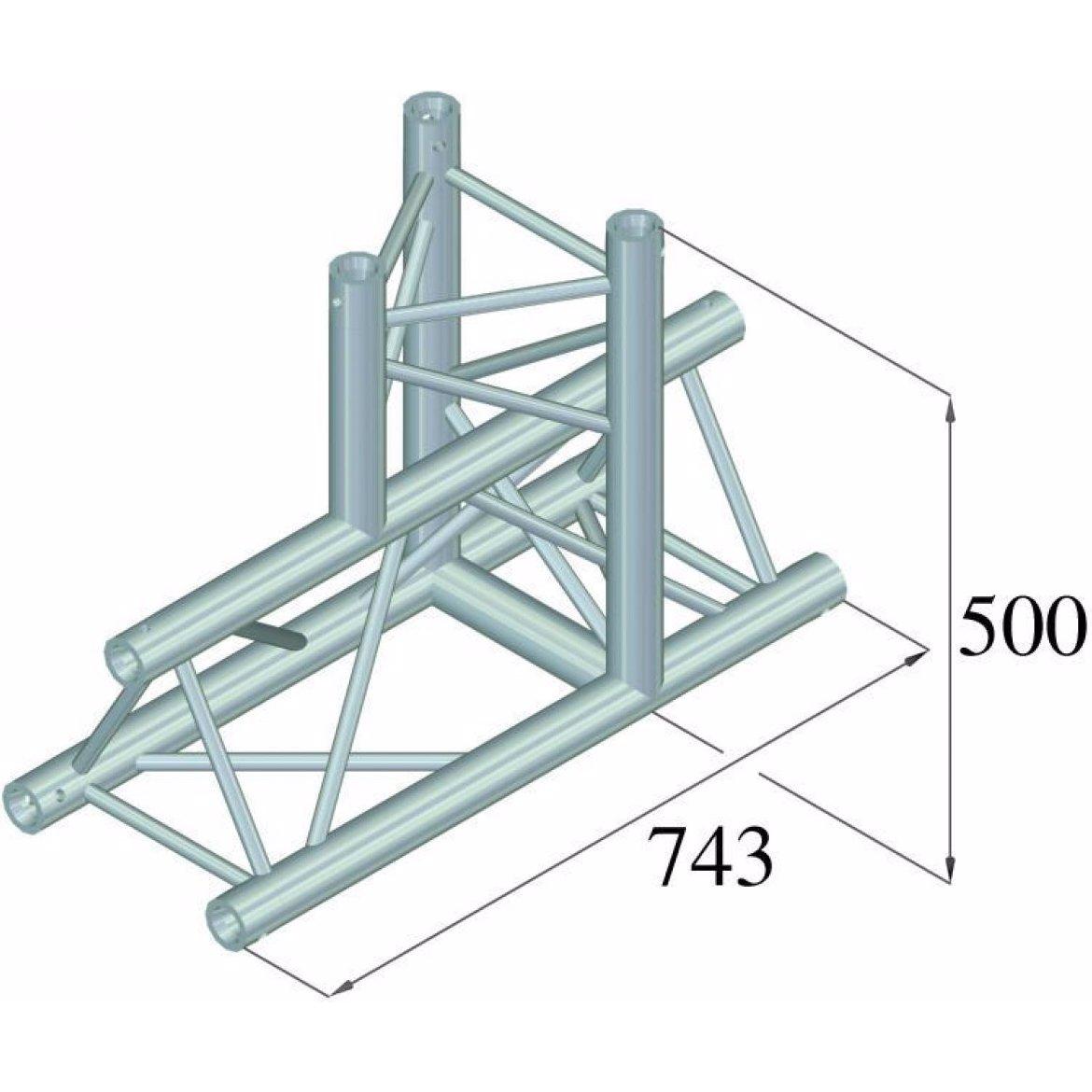 Thumbnail - Alutruss TRILOCK 6082AT-37 3-Punkt Traverse T-Stück 90, Montage Lichttechnik