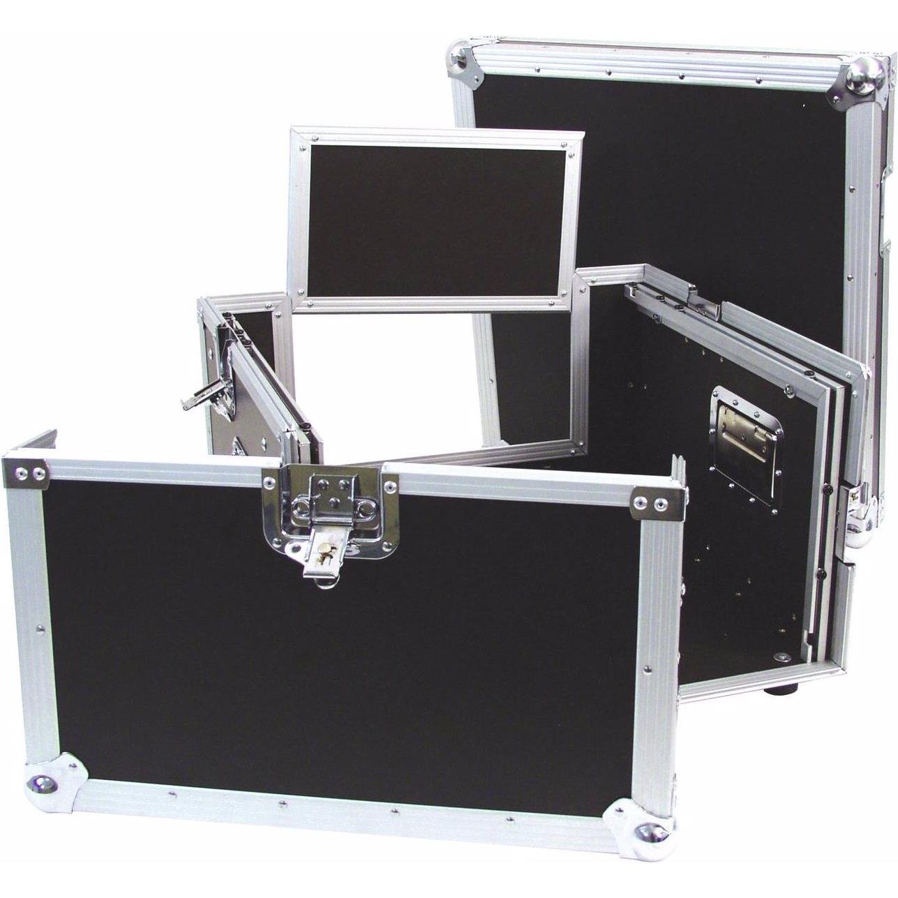 Thumbnail - Roadinger 19 Zoll Rack 4 HE Holz inkl. Griff (19" Rack), Audio Racks + Cases, Schwarz
