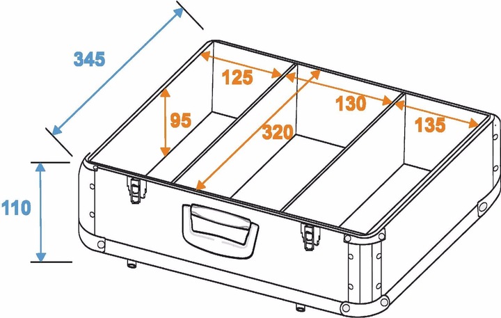 Actual product image Roadinger CD case ALU CD case (L x W x H) 190 x 450 x 400 mm (Accessories)