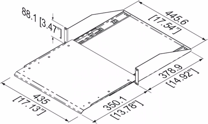 Produktbild Accessory 30100839 Rackboden 2HE ausziehbar Rackablage (Universal)