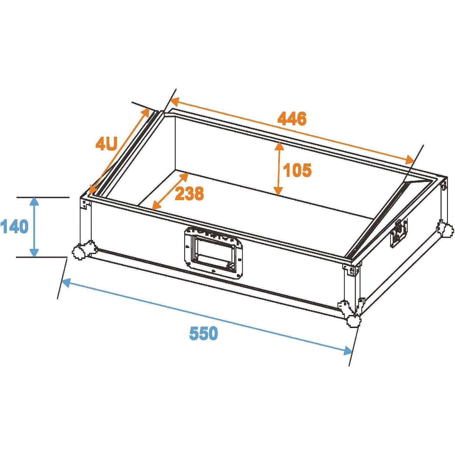 Thumbnail - Roadinger Mixer Case Case (L x B x H) 300 x 560 x 260 mm (19" Case), Audio Racks + Cases, Schwarz