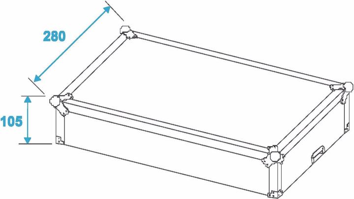 Actual product image Roadinger Mixer Case Case (L x W x H) 300 x 560 x 260 mm (19" Case)