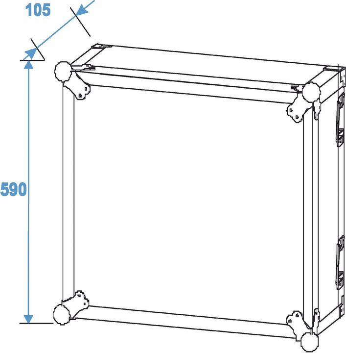 Immagine prodotto Roadinger PR-2ST Portapacchi da 19 pollici 12 U in legno incl. maniglia (Caso da 19 pollici)