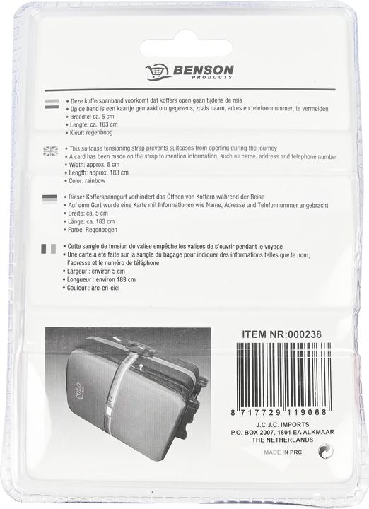 Image du produit Benson Sangle de bagagerie multicolore