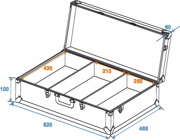 Produktbild Roadinger DIGI M-10 DJ-Mixer Case (L x B x H) 165 x 860 x 505 mm