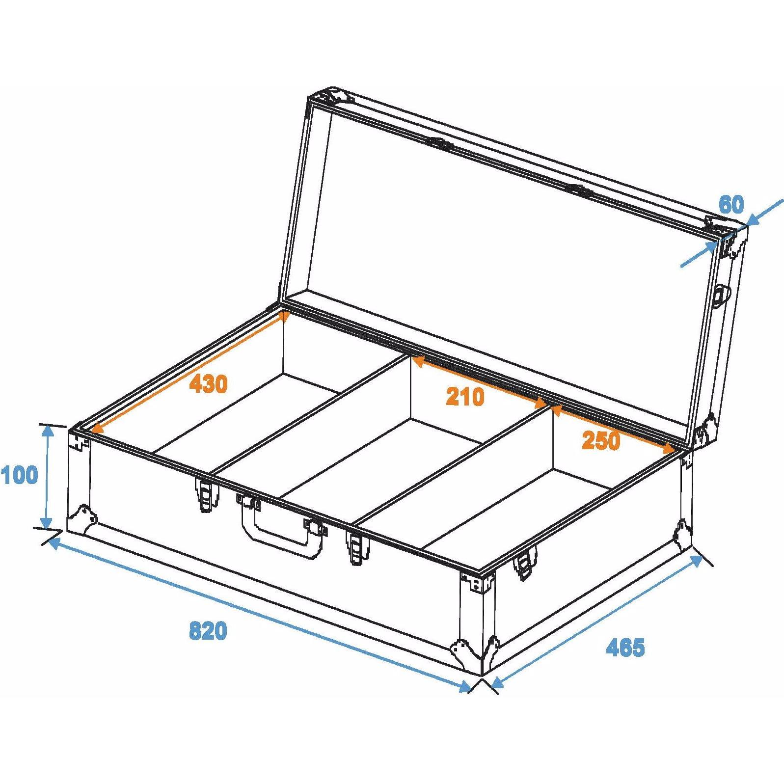 Thumbnail - Roadinger DIGI M-10 DJ-Mixer Case (L x B x H) 165 x 860 x 505 mm (Zubehör), Audio Racks + Cases, Schwarz