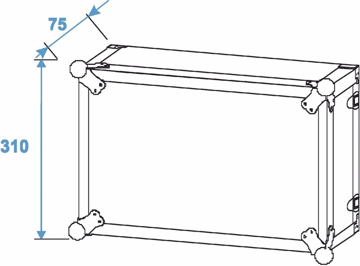Actual product image Roadinger CO DD 19 inch rack 6 U wood incl. handle (Accessories)