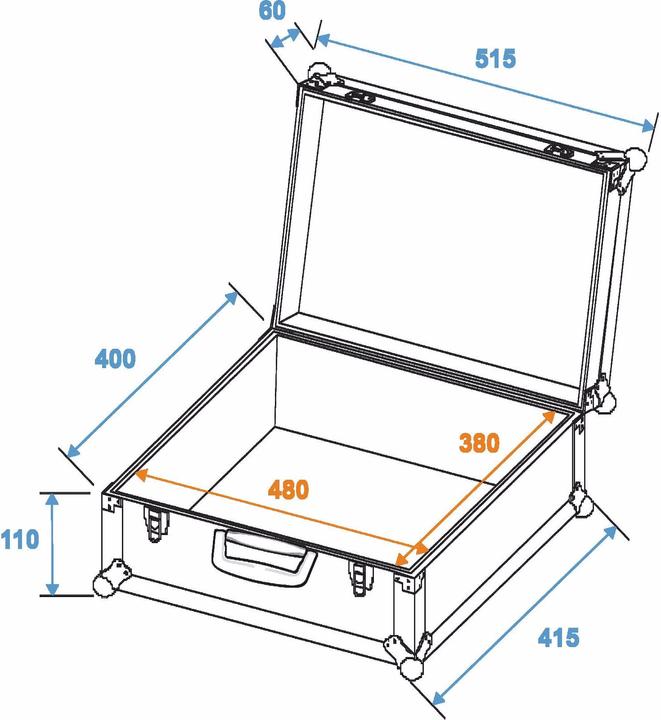 Produktbild Roadinger Case Case (L x B x H) 445 x 525 x 195 mm (Universal)