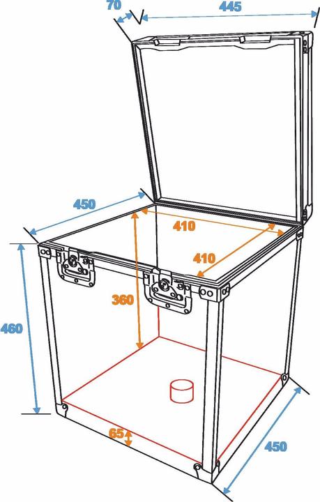 Produktbild Roadinger Transportcase 40cm Case (L x B x H) 470 x 480 x 560 mm (Zubehör)