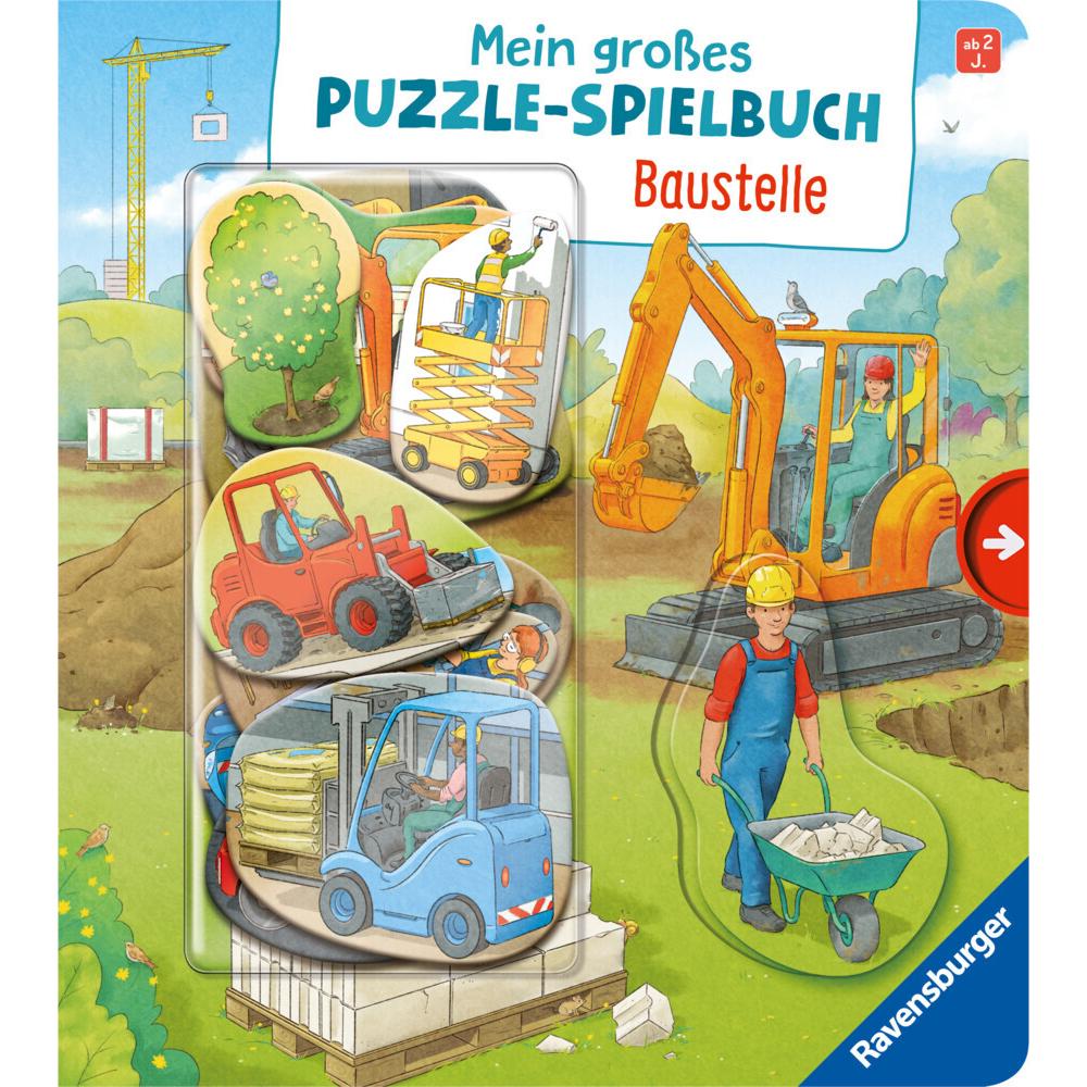 Ravensburger, Babybücher, Mein grosses Puzzle-Spielbuch: Baustelle (Deutsch)