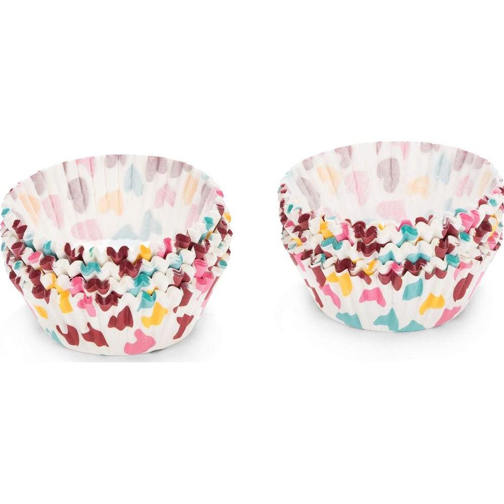 Patisse Scatole di carta per cupcake, 200 pezzi, 5 cm, Teglia + Stampi da forno, Multicolore