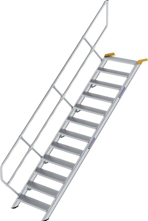 Produktbild Munk Treppe 45° Stufenbreite 800 mm 12 Stufen Aluminium geriffelt (Anlegeleiter, 264 cm)