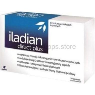 Iladian, Intimpflege, Direct Plus Vaginal Tablets To Relieve The Symptoms Of Intimate Infections 10 Tablets (Intimgel)