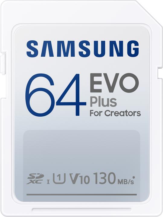 Produktbild Samsung EVO Plus Speicherkarte 64 GB (64 GB, SDXC, U1, UHS-I)