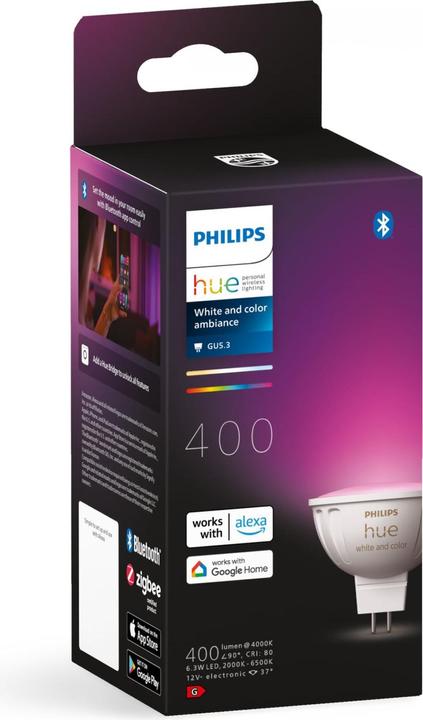 Produktbild Philips Hue White & Colour Ambiance (GU5.3, 6.30 W, 400 lm, 1 x, G)