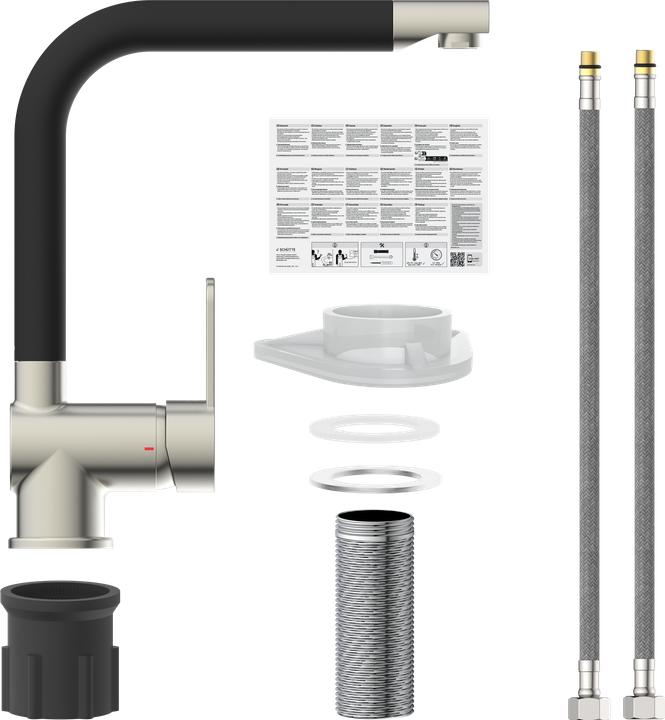 Image du produit Schütte Robinet Cuisine RIO Robinet d'évier inox noir mat Pivotant 79866