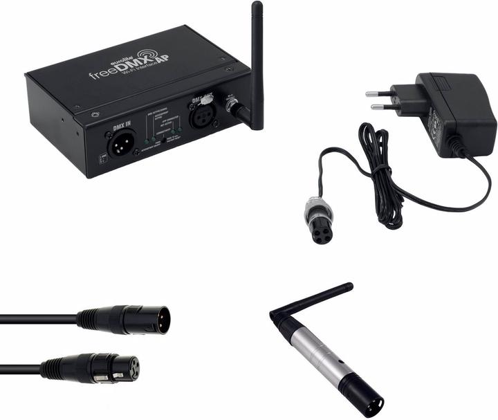 Image du produit Eurolite Kit interface freeDMX AP Wi-Fi + émetteur radio QuickDMX + câble DMX
