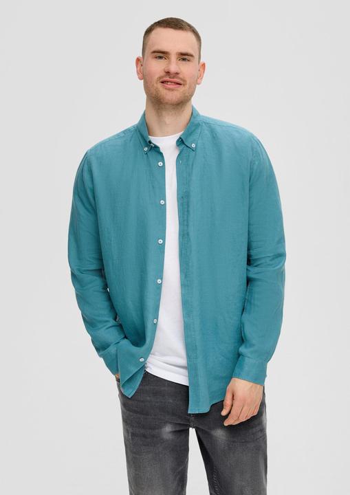 Produktbild S.Oliver Hemd Leinenhemd mit Button-Down-Kragen (XXL)