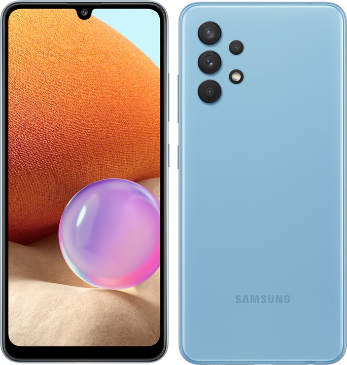 Samsung Galaxy A32 EU (128 GB, Awesome Blue, 6.40", Dual SIM, 64.14 Mpx, 4G)