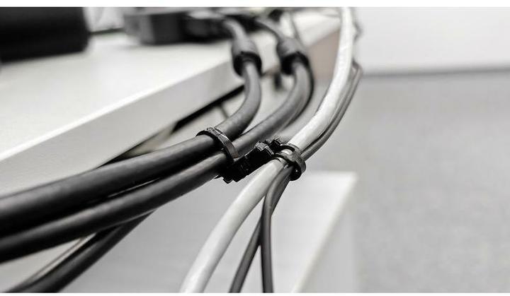 Produktbild Steffen Kabelbinder mit Snap-Lock schwarz 204.5mm x 4.5mm lösbar, Pack à 100 Stk. (Kunststoffkabelbinder, 204.50 mm, 100 Stk.)