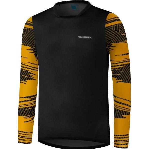 Shimano, Velotrikot, MYOKO Long Sleeve Jersey Mustard Yellow S (S), Gelb, S