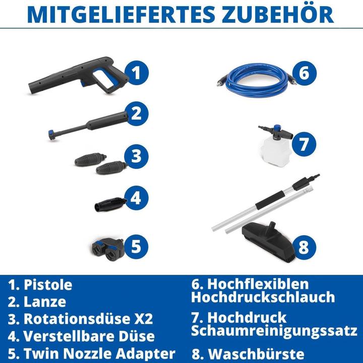 Actual product image AR Blue Clean Cold Water Pressure Washer with Dualtech System and Surface Cleaner (Electrical connection)