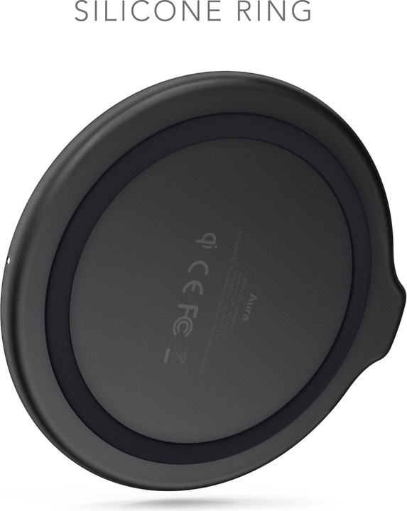 Image du produit Vonmählen Aura - The Wireless Charging Pad (câble USB-C vers USB-A inclus) - Verre acrylique noir