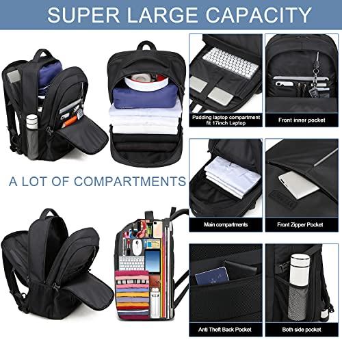Produktbild Only-Bags.Store Grosser Laptop-Rucksack Laptop-Tasche für die Schule Arbeit mit USB-Ladeanschluss Wasserdicht (50 l)