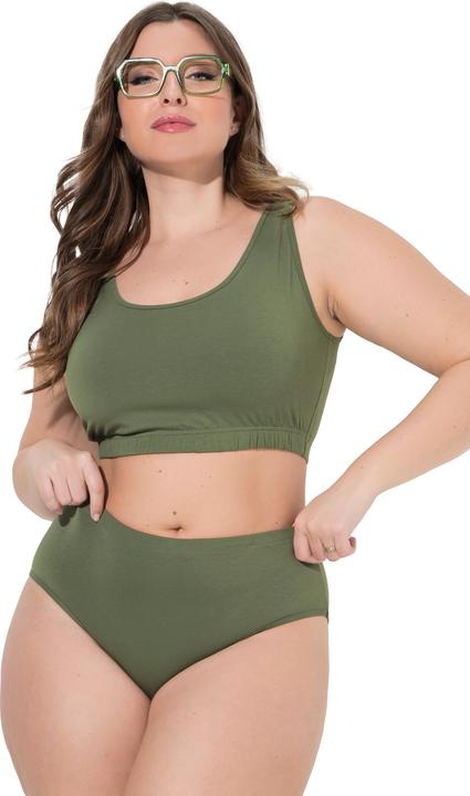 Produktbild Ulla Popken Midislips, 2er-Pack, Ringel/einfarbig (62, 2er Pack)